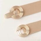 Ζώνη με λάστιχο , χρυσή μεταλλική αγκράφα - PLUS SIZE - LETA - IN