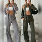 Σέτ Jacket , Παντελόνι , τσέπες , διακοσμητική γραμμή URBAN , STREET STYLE - KENSIN - AD