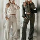 Σέτ Jacket , Παντελόνι , τσέπες , διακοσμητική γραμμή URBAN , STREET STYLE - KENSIN - AD