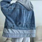 Τζίν μπουφάν με διακοσμητικό εσωτερικό φούτερ και κουκούλα - SENTALS - AD