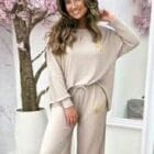 Σετ φόρμας με λάστιχο , κορδόνι & χρυσές λεπτομέρειες - CONSAT - LO