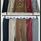  Κομψό σετ κοστουμιού με χρυσά κουμπιά και εσωτερική φόδρα - GENKIS - LO