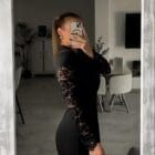 Blazer , Σακάκι μακρύ , κουμπιά , γιακάς δαντελένια μανίκια - LOVE STORY - AD