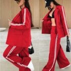 Σετ σακάκι κλασική γραμμή , oversized , διπλή ρίγα στο πλάι - KESTEND - AD