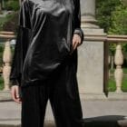 Βελούδινη σετ φόρμα , μαλακό και λαμπερό βελούδο - EASY - AD