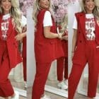 Σετ Αμάνικο σακάκι - γιλέκο , Παντελόνι κουστούμι , φόδρα - JESICA - AD