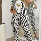 Σετ Αμάνικο σακάκι – γιλέκο , Παντελόνι κουστούμι , φόδρα – ZEBRA – AD