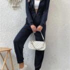 Χουχουλίαρικη ολόσωμη φόρμα , μαλακό βελούδο , κουκούλα , τσέπες , φερμουάρ - SIEMPRE - AD