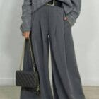 Παντελόνα με πιέτες , τσέπες και ζώνη - SOPHIS - AD