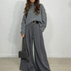 Παντελόνα με πιέτες , τσέπες και ζώνη - SOPHIS - AD