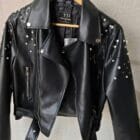 Δερμάτινο Τζάκετ με Φερμουάρ, Ζώνη και Τρουκς - ROCK - AD