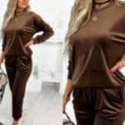 Σετ Βελουτέ Φόρμες με Λαιμόκοψη Χαμόγελο - NESIL - AD