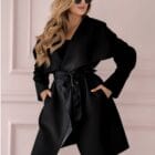 Statement πανωφόρι , μεγάλο φαρδύ πέτο , ζώνη - GISIM - AD