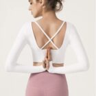 Τοπάκι μακριά μανίκια , τρύπα στον αντίχειρα , διακοσμητικό Χ στην πλάτη - MESAN - LO