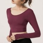 Τοπάκι μακριά μανίκια , τρύπα στον αντίχειρα , διακοσμητικό Χ στην πλάτη - MESAN - LO