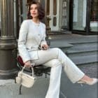  Κομψό σετ κοστουμιού με χρυσά κουμπιά και εσωτερική φόδρα - GENKIS - LO