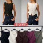 Διαχρονικό μεσάτο γιλέκο , κουμπιά υφασμάτινη επένδυση - ZAFESTA - LO