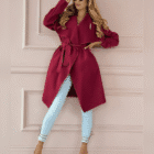 Statement πανωφόρι , μεγάλο φαρδύ πέτο , ζώνη - GISIM - AD