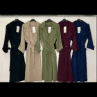 Καπαρντίνα με κουμπί , ρεβέρ , ζώνη , κλασική γραμμή , μοντέρνες λεπτομέρειες - KASENA - LO