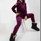 Σετ Βελουτέ Φόρμες με Λαιμόκοψη Χαμόγελο - NESIL - AD