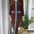 Μίντι Ριπ φόρεμα με denim λεπτομέρειες - DESIA - LO