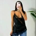 Lingerie , τιράντες & λοξή δαντέλα - "Lace Whispers: Asymmetric Elegance in Motion" - LO