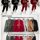 Απαλή κοτλέ σετ Φόρμα με Glam Διάθεση , κουκούλα , τσέπες μπροστά , κορδόνια - " Cozy Chic '' - LO