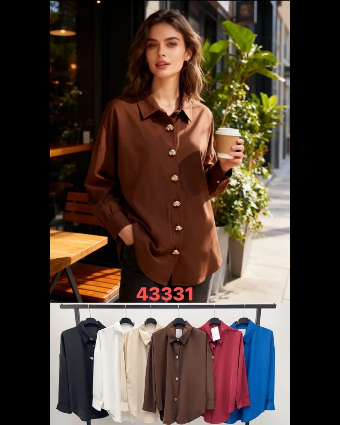 Πουκάμισο με Χρυσά Κουμπιά – '' Statement Elegance '' - LO