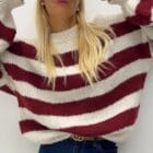 Ρίγες Χρωματικής Τόλμης : Το Πουλόβερ που Ξυπνάει τη Διάθεση - " Color Block Chunky Pullover "- AD