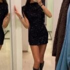 Μίνι Φόρεμα με παγίετα , ελαφρώς ανοιχτή πλάτη - Όλη η λάμψη του σύμπαντος σε ένα φόρεμα - Starlace Glow - LO