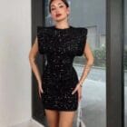 Μίνι Φόρεμα με παγίετα , ελαφρώς ανοιχτή πλάτη - Όλη η λάμψη του σύμπαντος σε ένα φόρεμα - Starlace Glow - LO