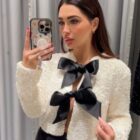 Μπλούζα με παγιέτες και κορδέλες – διπλής όψης - ανοιχτή μια πλευρά - Δύο όψεις , μία λάμψη - Twist & Glint - LO