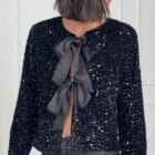 Μπλούζα με παγιέτες και κορδέλες – διπλής όψης - ανοιχτή μια πλευρά - Δύο όψεις , μία λάμψη - Twist & Glint - LO