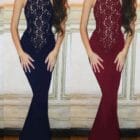 Μακρύ φόρεμα με δαντέλα και σούρες - Μια δαντελένια ανάμνηση που αγκαλιάζει το βλέμμα - Lace Reverie - LO