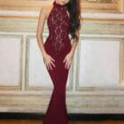 Μακρύ φόρεμα με δαντέλα και σούρες - Μια δαντελένια ανάμνηση που αγκαλιάζει το βλέμμα - Lace Reverie - LO