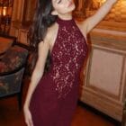 Μακρύ φόρεμα με δαντέλα και σούρες - Μια δαντελένια ανάμνηση που αγκαλιάζει το βλέμμα - Lace Reverie - LO