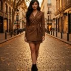 Σακάκι "Λάμψη Εξουσίας" με στρας και ζώνη μέσης , Βάτες - "Starlight Power Blazer" - LO