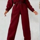 Φούτερ Φόρμα : Ζεστασιά & Streetwear Διάθεση , Κουκούλα , Φερμουάρ - "Hooded Fleece Jumpsuit for Everyday Ease" - LO