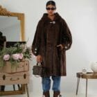 Γούνα με κουκούλα και χρυσές αγκράφες - "Urban Royal" - AD