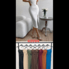 Εφαρμοστό Μίντι Φόρεμα με Άνοιγμα στο Πόδι & Πάνω μέρος τύπου κορσέ - '' Sculpted Grace '' - LO