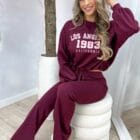 Σετ φόρμας με φούτερ τύπου bomber και παντελόνι σε Α γραμμή με κορδόνι - '' Athleisure Elegance '' - LO