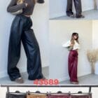 Ψηλόμεση Δερμάτινη Παντελόνα , Λάστιχο , κορδόνι - '' Power Elegance '' - LO