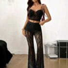 Δαντελένιο παντελόνι καμπάνα , Εσωτερικό σόρτς - Δαντέλα σε κίνηση - “Lace Illusion” - LO