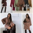 Φόρεμα με φαρδιά μανίκια και δική του ζώνη - '' Luna Belt Dress '' - LO