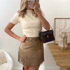 Σορτς - Φούστα με Κρόσσια & Ζωνάκι - '' Maya Skort '' - AD