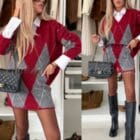 Μπλουζοφόρεμα πουλόβερ με V λαιμόκοψη – το cozy κομμάτι που συνδυάζει άνεση και στυλ - '' Everyday Essential '' - AD