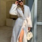 Μακριά Γούνα με Οικολογικό Τρίχωμα & Ζώνη – Κομψότητα με Συνείδηση - "Aurora Eco Fur" - AD