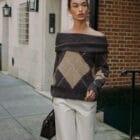 Πουλόβερ με Γιακά στους Ώμους – Έξωμο Κομψό Σχέδιο - "Bella Off‑Shoulder Knit" - AD