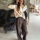 Ζακέτα με Γεωμετρικά Σχέδια – Μοντέρνα & Άνετη - "GeoChic Cardigan" - L0