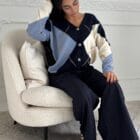 Ζακέτα με Γεωμετρικά Σχέδια – Μοντέρνα & Άνετη - "GeoChic Cardigan" - L0